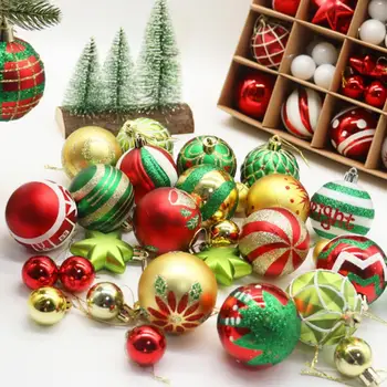 3/6 см Коледна топка с покритие покритие, Матиран Гланц за блясък, Коледно дърво, Мрежа, топка, орнамент, окачване