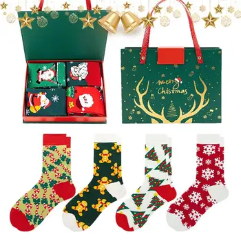 Забавни чорапи за Коледа, удобни празнични чорапи за мъже и жени, коледни подаръци, зимни чорапи за коледно парти.