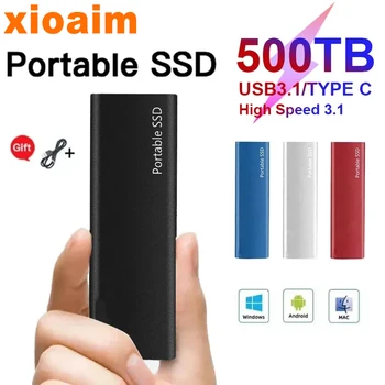 За Xiami Портативни SSD 128 TB Твърд диск 2 TB/30 TB/64 TB Оригинален Външен SSD Твърд диск Type C USB3.1 Твърд диск, USB Флаш устройство