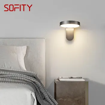AFRA Модерен Мед, с монтиран на стената лампа LED 3 цвят Обикновен Творчески Месинг халба бира за дома прикроватной нощни шкафчета в спалнята и кабинета