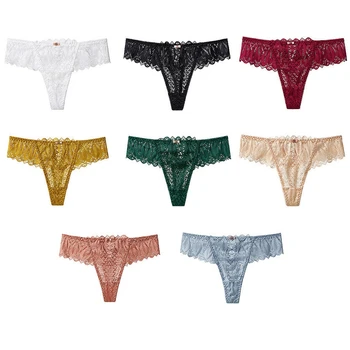 8 Цвята Диша женски дантелен безшевни бикини с ниска талия, на меките интимни гащи за момичета, женски триъгълни гащи