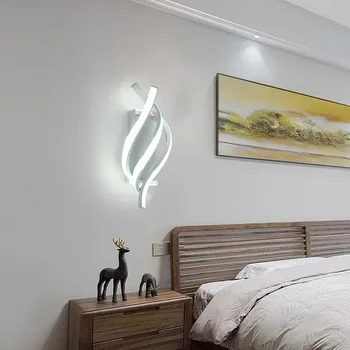 Модерният led, с монтиран на стената лампа за спални нощна лампа за дневна, кабинет и детска стая, веранда прости тела