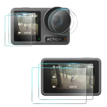 За спортна камера DJI Osmo Action 3 Защитно фолио от закалено стъкло HD основният екран на Предния екран защитава основния обектив