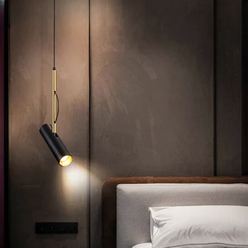 Нощна лампа за спални, малък висящ лампа с една глава, прост, модерен, креативен и персонални хирургична лампа, лампа за ресторант