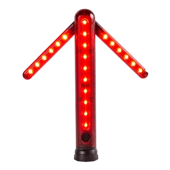 Led авариен разглежда фенер Сгъваема защита за фенер нагоре стрелка Магнитна поставка Предупредителен маяк SOS Лампа USB Flashl