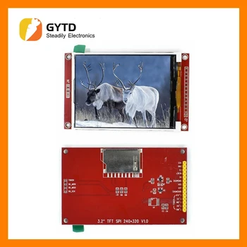 3.2-инчов 320 * 240 SPI сериен TFT LCD модул със сензорен панел, IC водача ILI9341 за MCU