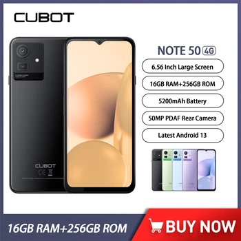 Оригинален смартфон Cubot NOTE 50 16 GB (8 + 8 GB разширени) + 256 GB 6,56 