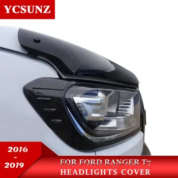 капак фарове, изработени от въглеродни влакна за ford ranger T7 Т8 wildtrak everest endeavour 2016 2017 2018 2019 2020 2021