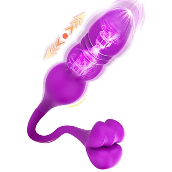 Телескопична вибратор за жени, 10-честотен вибриращ яйцевидный вагинални топчета, стимулант точка G, стимулатор за Клитора, Любовно яйце, секс-играчки за двойки