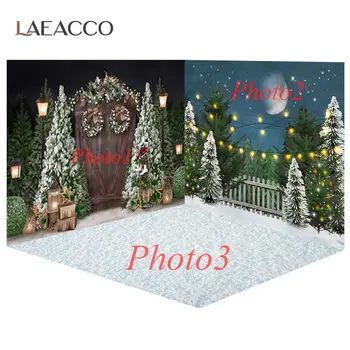 Зимните фонове, за снимки на Весели Коледни фестивали Бор, ферма, на входа на двора, подарък за дете, на Живописен фон за една фотосесия, една Фотосесия